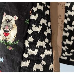 Womens Patchwork Jacket M Dog Print Vintage